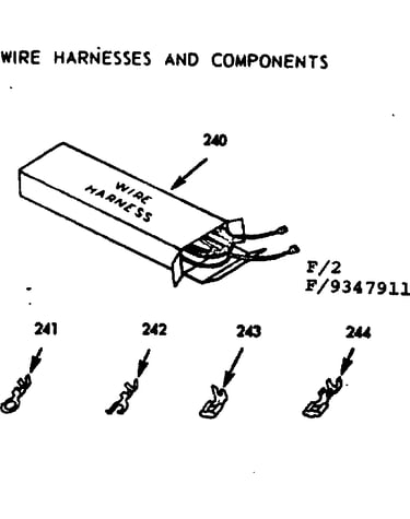 Wire harness and components