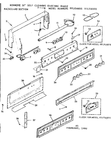 Backguard section
