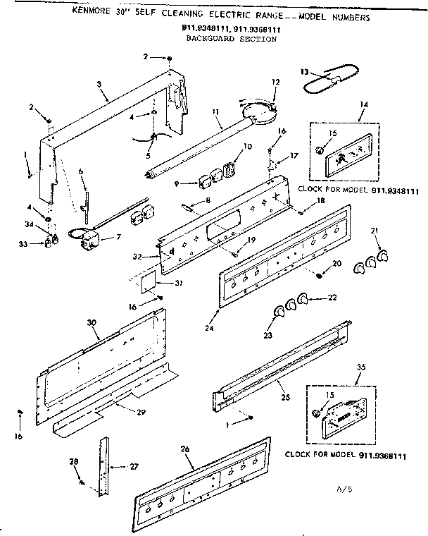 Backguard section