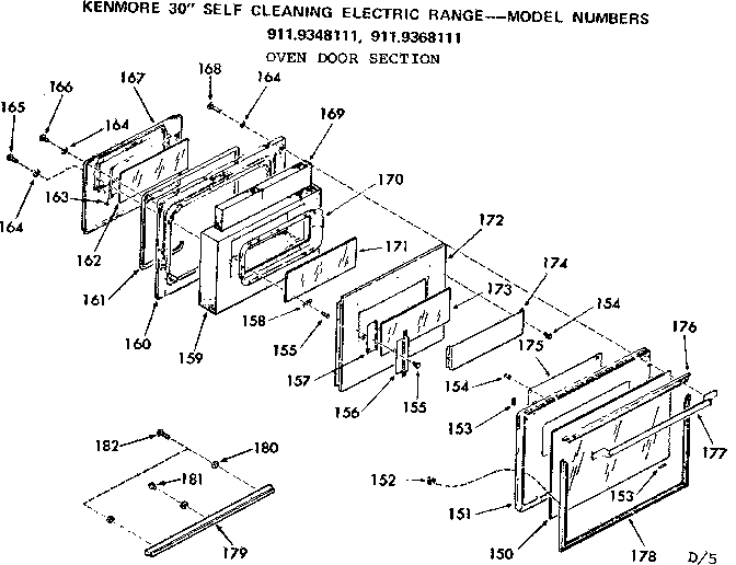 Oven door section