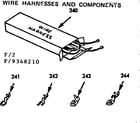 Kenmore 9119348210 wire harnesses and components diagram
