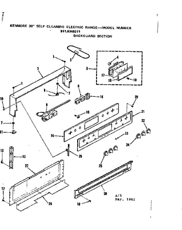 Backguard section