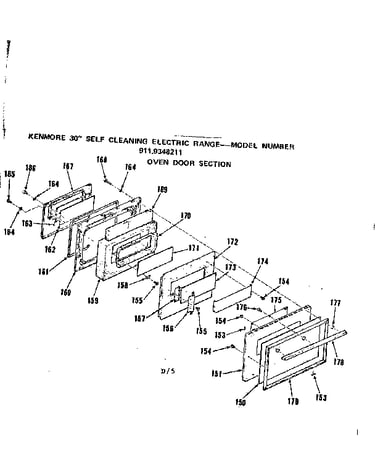 Oven door section