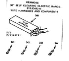 Kenmore 9119348211 wire harnesses and components diagram