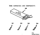 Kenmore 9119367910 wire harnesses and components diagram
