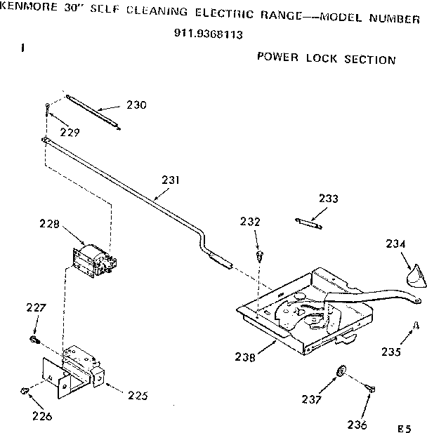 Power lock section
