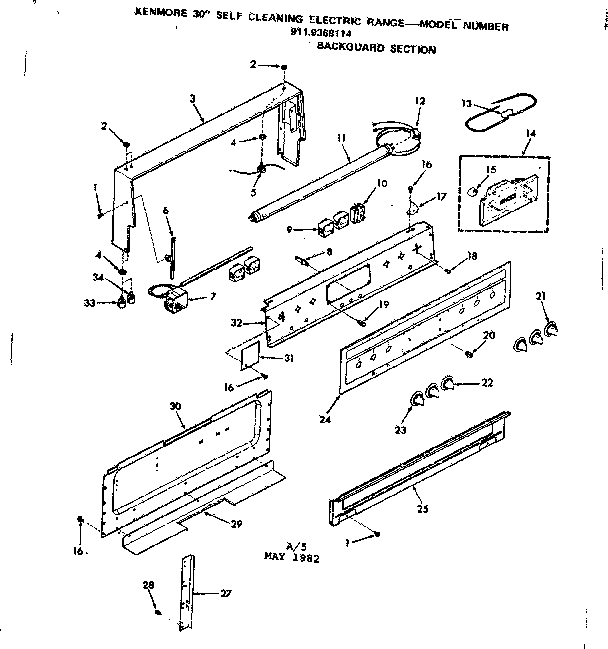 Backguard section