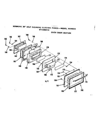Oven door section