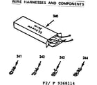 Kenmore 9119368114 wire harnesses and components diagram