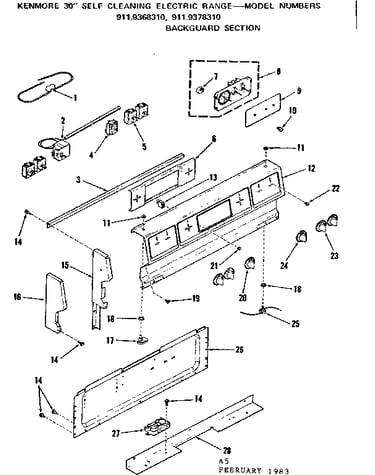 Backguard section