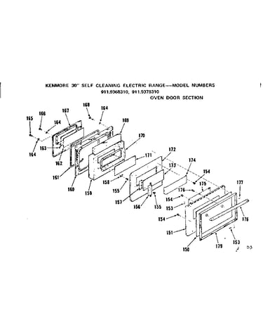 Oven door section