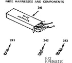 Kenmore 9119378310 wire harnesses and components diagram