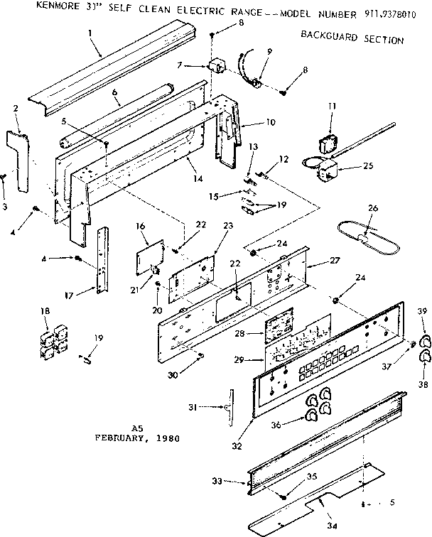 Backguard section