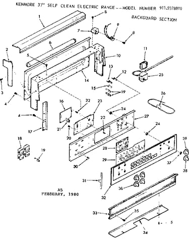 Backguard section