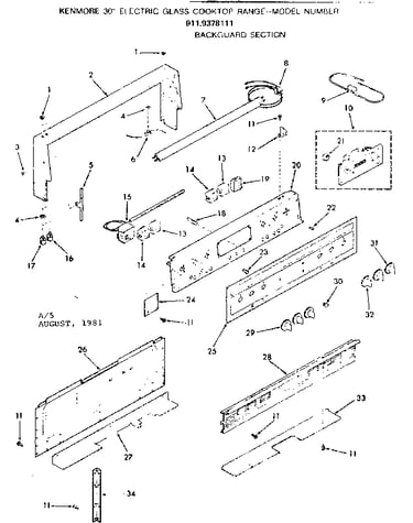 Backguard section