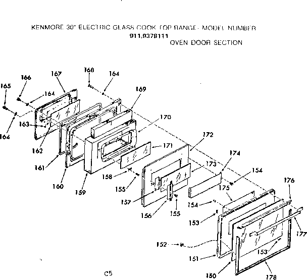 Oven door section