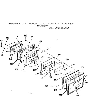 Oven door section