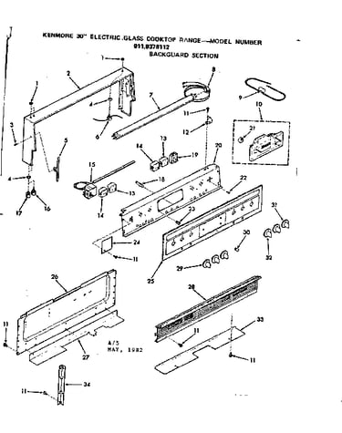 Backguard section