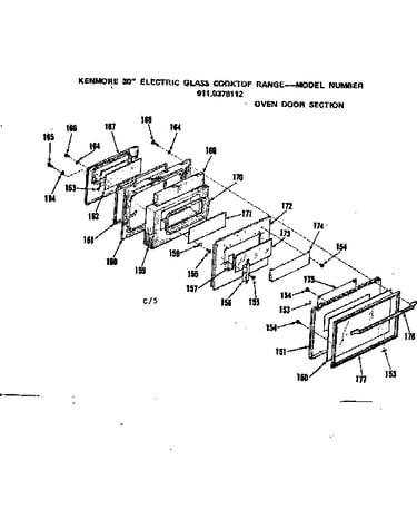Oven door section