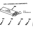 Kenmore 9119378112 wire harnesses and components diagram