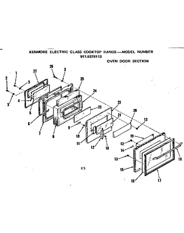 Oven door section