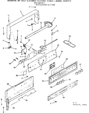 Backguard section