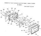 Kenmore 9119388111 oven door section diagram