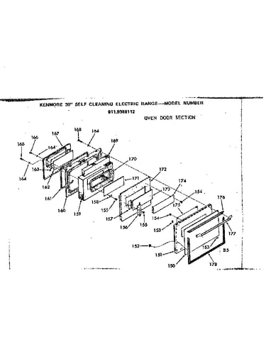 Oven door section