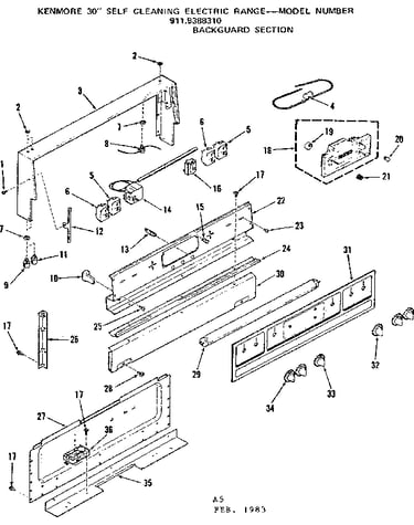 Backguard section