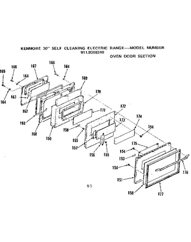 Oven door section