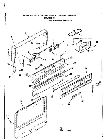Backguard section
