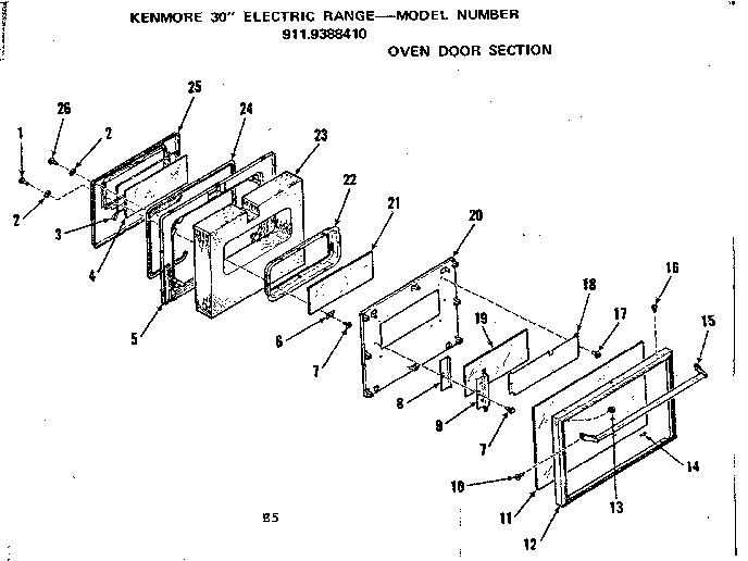 OVEN DOOR SECTION
