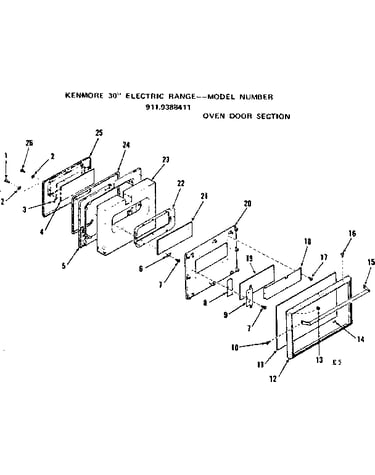 Oven door section