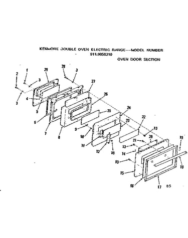 Oven door section