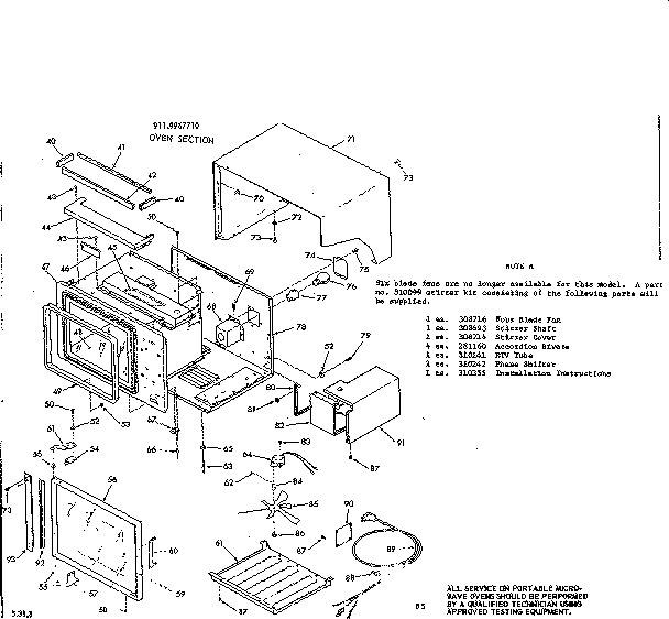 Oven section