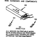 Kenmore 9119967710 wire harness and components diagram