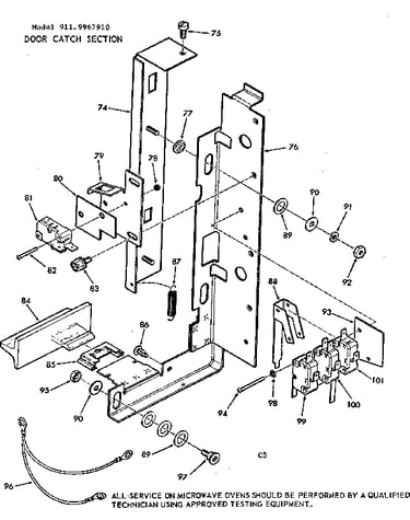 Door catch section