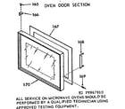 Kenmore 9119967910 oven door section diagram