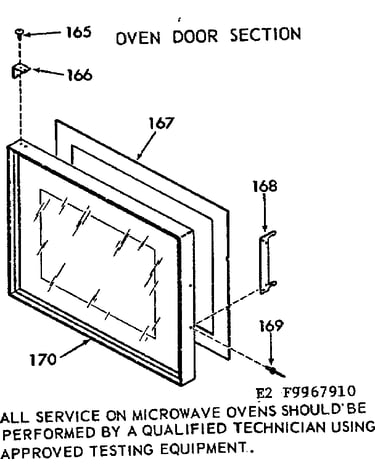 Oven door section