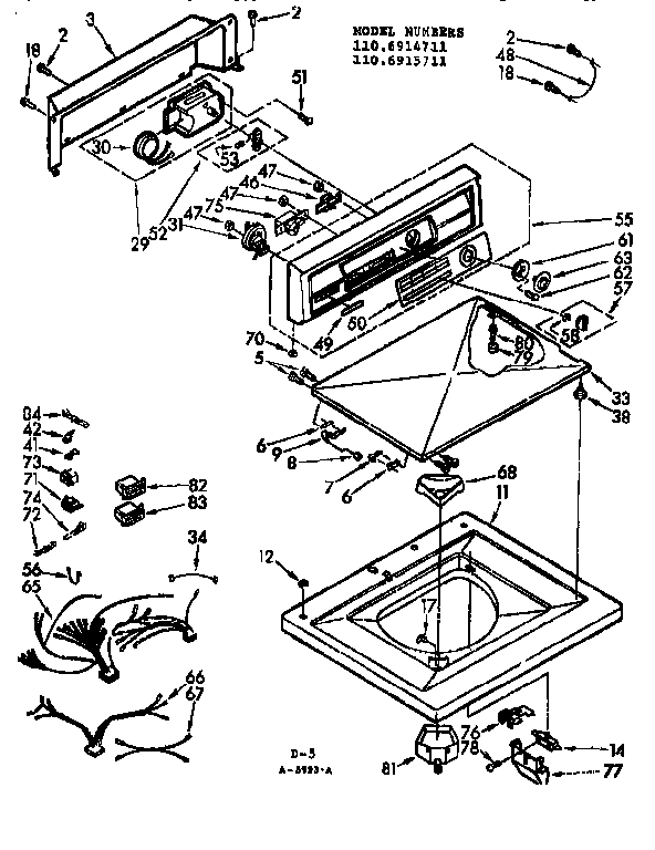 TOP AND CONSOLE ASSEMBLY