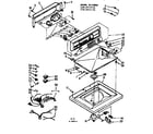 Kenmore 1106915711 top and console assembly diagram