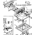 Kenmore 1106915713 top & console assembly diagram