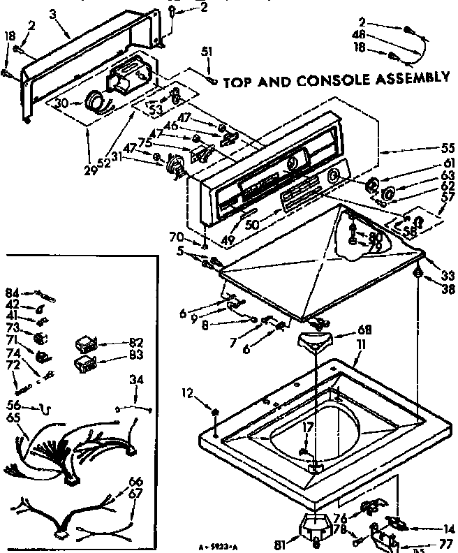 Top & console assembly