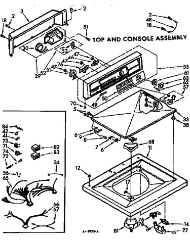 Top & console assembly