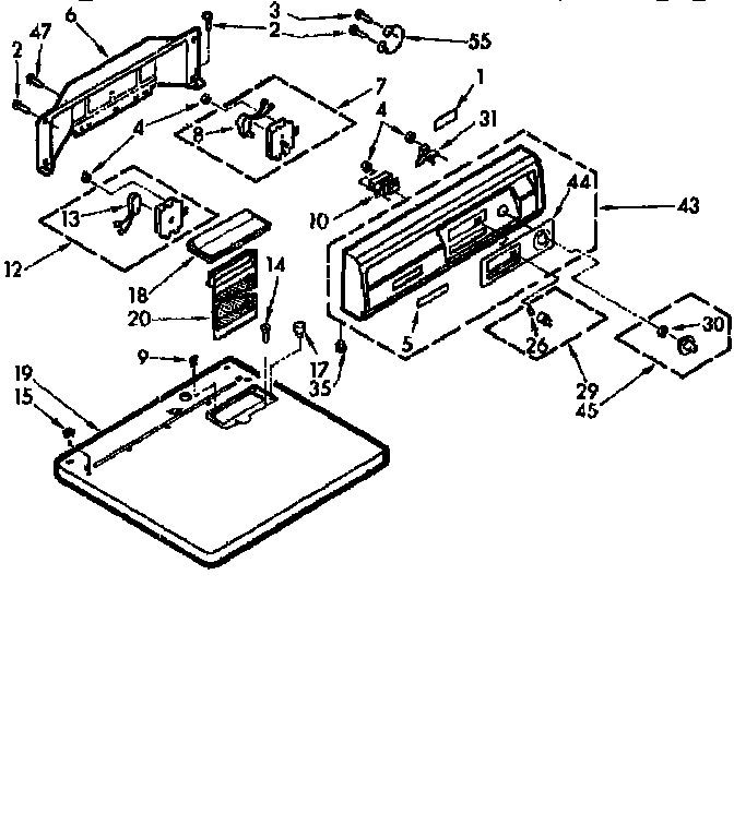 Top and console assembly