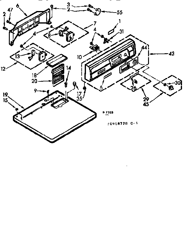 TOP AND CONSOLE ASSEMBLY