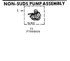 Kenmore 1107004409 non-suds pump assembly diagram