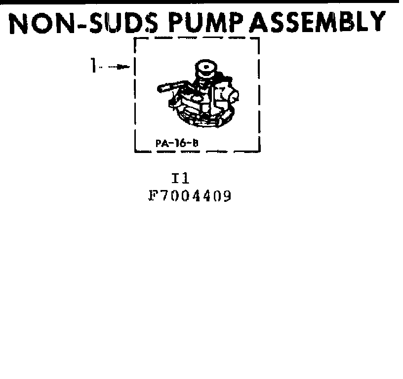 Non-suds pump assembly