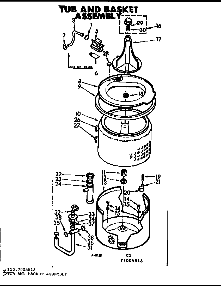 TUB AND BASKET ASSEMBLY