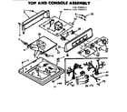 Kenmore 1107005513 top and console assembly diagram